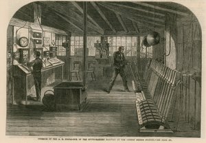 Interno della cabina di segnalazione A, B della South-Eastern Railway alla stazione di London Bridge