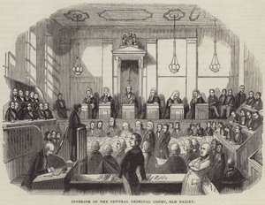 Interno della Corte Penale Centrale, Old Bailey da English School