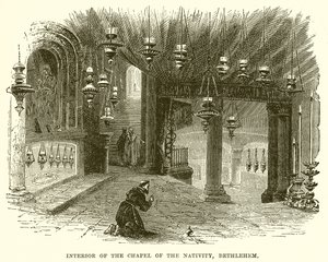 Interno della Cappella della Natività, Betlemme da English School