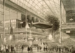 Interno della Grande Esposizione, grande apertura di stato il 1 maggio 1851 da English School