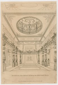 Interno della Grande Sala alla Sala Egiziana, Piccadilly da English School