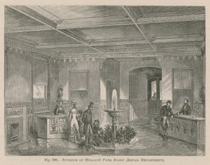 Interno del caseificio di Holland Park, reparto vendita