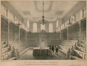 Interno della Camera dei Comuni, Westminster, Londra da English School