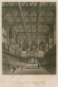 Interno della Camera dei Lord, Westminster, Londra da English School