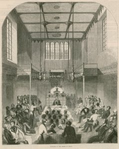 Interno della Camera dei Lord, Westminster, Londra da English School