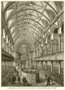 Interno della Sinagoga Ebraica, Great Portland Street da English School