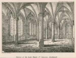 Interno della Cappella della Madonna, Chiesa di San Salvatore, Southwark da English School