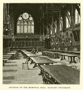 Interno della Sala Commemorativa, Università di Harvard da English School