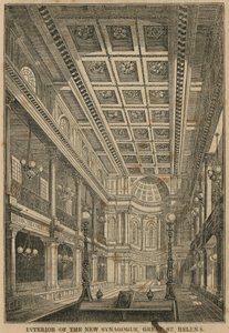 Interno della Nuova Sinagoga, Great St Helens, Londra da English School