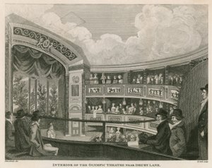Interno del Teatro Olimpico Reale, Wych Street, vicino a Drury Lane, Londra