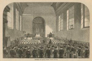 Interno della cappella durante il servizio divino da English School