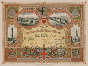 Invito a un banchetto alla Guildhall, Londra, il 9 novembre 1878