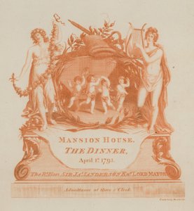 Invito a una cena alla Mansion House, Londra, il 1 aprile 1793