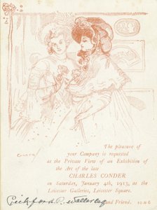 Invito a una mostra di opere di Charles Conder