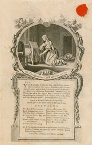 Invito a cena con il Diritto Onorevole Conte di Hertford il 4 maggio 1775