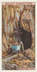 Miniera di minerale di ferro (cromolitografia) da English School