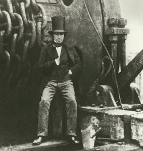 Isambard Kingdom Brunel, ingegnere, durante la costruzione del Great Eastern da English School