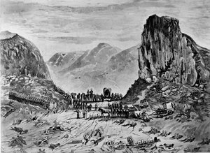 Isandhlwana dopo la battaglia, 1879 da English School