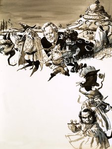 J. R. R. Tolkien e personaggi de Il Signore degli Anelli da English School