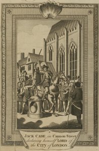 Jack Cade in Cannon Street dichiarandosi Signore della Città di Londra da English School