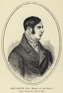 Jack Martin, the Master of the Rolls, da un disegno di A Wyvill, 1824 da English School