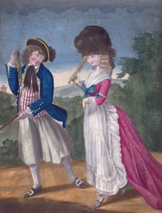Jack Oakham lancia un segnale per un fidanzamento, 1781 da English School