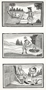 Jack e i giganti, illustrazione da Chap-books del XVIII secolo di John Ashton, pub. 1882