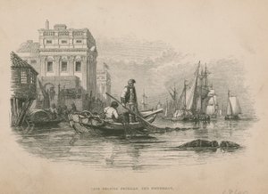Jack aiuta Freeman il pescatore; illustrazione da Poor Jack di Frederick Marryat da English School