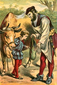Jack vende una mucca per alcuni fagioli da English School
