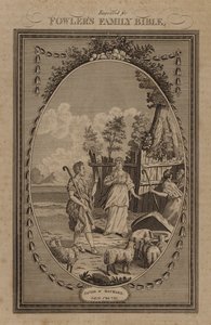 Giacobbe e Rachele, Genesi, Capitolo 29, Versetto 10 (incisione)
