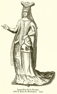 Jacqueline de la Grange, moglie di Jean de Montague. 1419 da English School