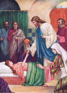 La figlia di Giairo, da The Bible Picture Book pubblicato da Thomas Nelson, c.1950