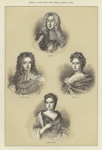 Giacomo II, Guglielmo e Maria, Regina Anna da English School