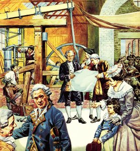 Motore a vapore di James Watt da English School