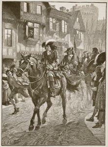 Giacomo entra a Dublino dopo la Battaglia del Boyne, illustrazione da Cassells Illustrated History of England da English School