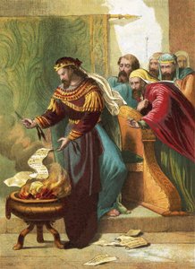 Jehoakim distrugge il messaggio divino da English School
