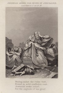 Geremia tra le rovine di Gerusalemme, Lamentazioni I, versetto 12