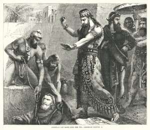 Geremia calato nella fossa, Geremia XXXVIII, 6 (incisione) da English School