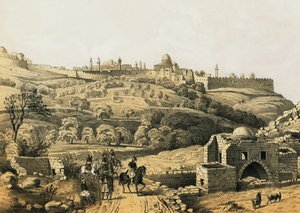 Gerusalemme dal pozzo di Giobbe da English School