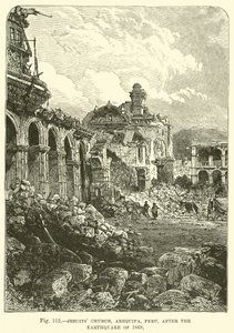 Chiesa dei Gesuiti, Arequipa, Perù, dopo il terremoto del 1868