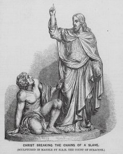 Gesù Cristo spezza le catene di uno schiavo da English School