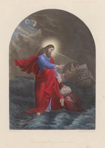 Gesù Cristo che cammina sul mare di Galilea da English School