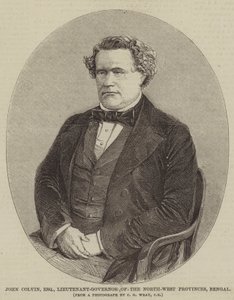 John Colvin, Esquire, Luogotenente-Governatore delle Province Nord-Occidentali, Bengala (incisione)
