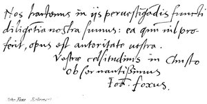 John Foxe, (Riformatore) da English School