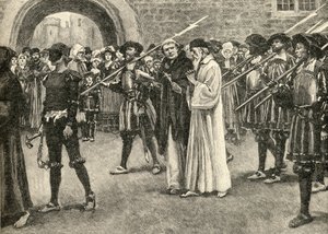 John Frith (1503-33) che va al martirio da English School