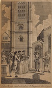 La testa di John Hayes esposta nel cimitero di St Margarets