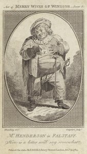 John Henderson come Falstaff in Le allegre comari di Windsor da English School