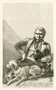 John MacNally, della contea di Tyrone, con i suoi due cani Boxer e Rover da English School