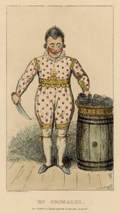 Joseph Grimaldi come Clown in Arlecchino e Fra