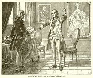 Giuseppe II e il suo ministro Kaunitz da English School
